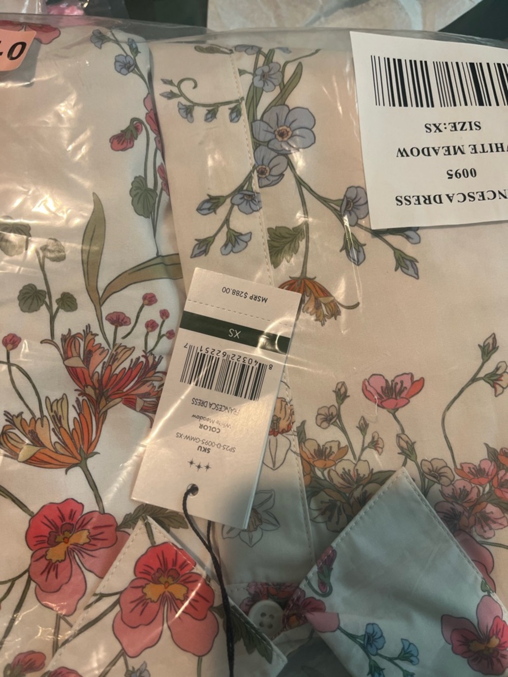 Hermoza Francesca Dress in White Meadow Sz XS - Picture 5 of 5